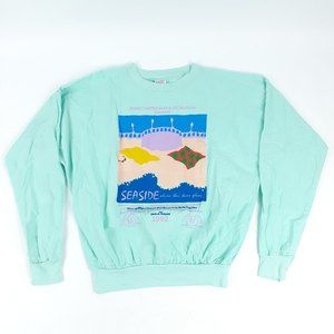 Vintage Quitman Puff Shirt Adult L Running 1992 Long Sleeve Oregon Wove Turquois